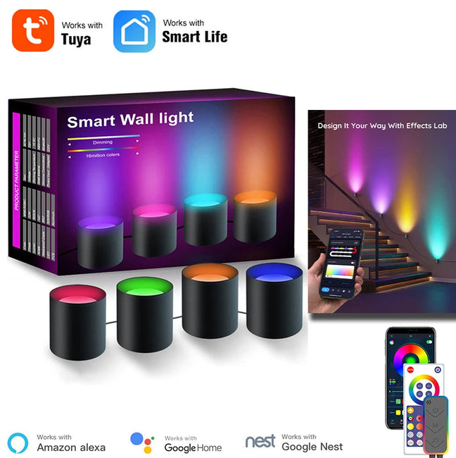 RGB-IC Cube Wall Sconces - Gamer Decoration