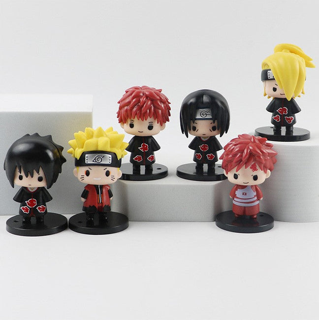 New Mini Naruto Figure 6 Pieces - Gamer Decoration