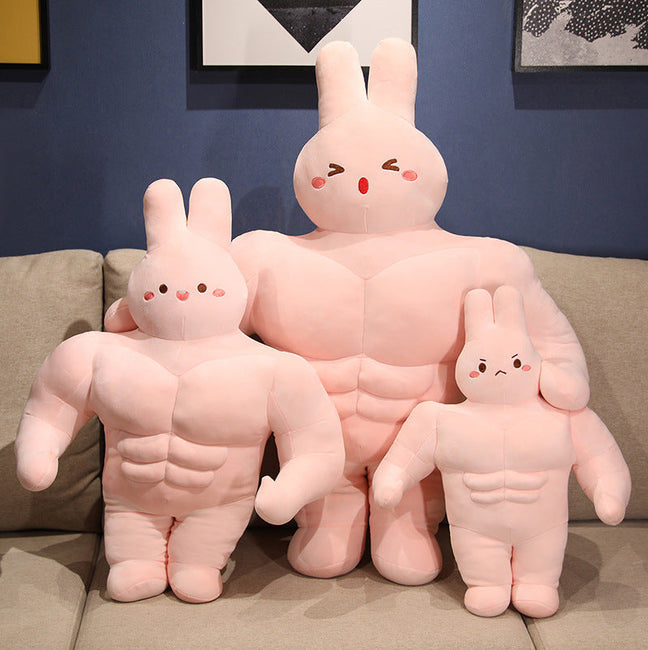 Muscular Bunny Plush - Gamer Decoration