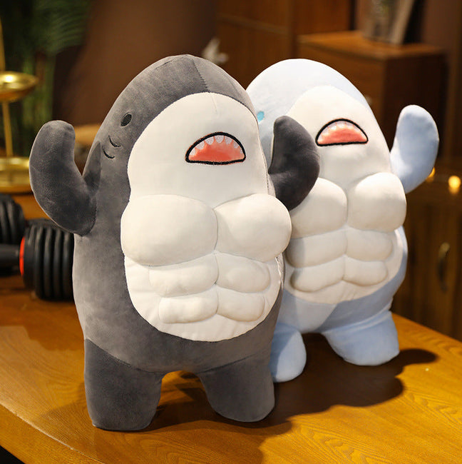 Muscular Shark Plush - Gamer Decoration
