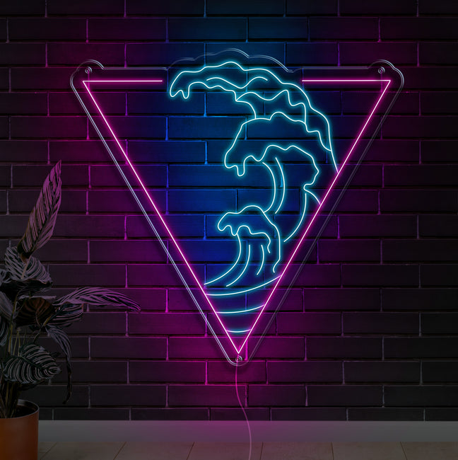Triangle Waves Neon Sign - Gamer Decoration
