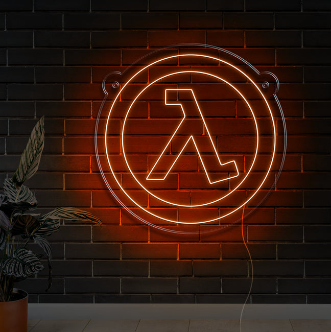Half-Life Neon Sign - Gamer Decoration