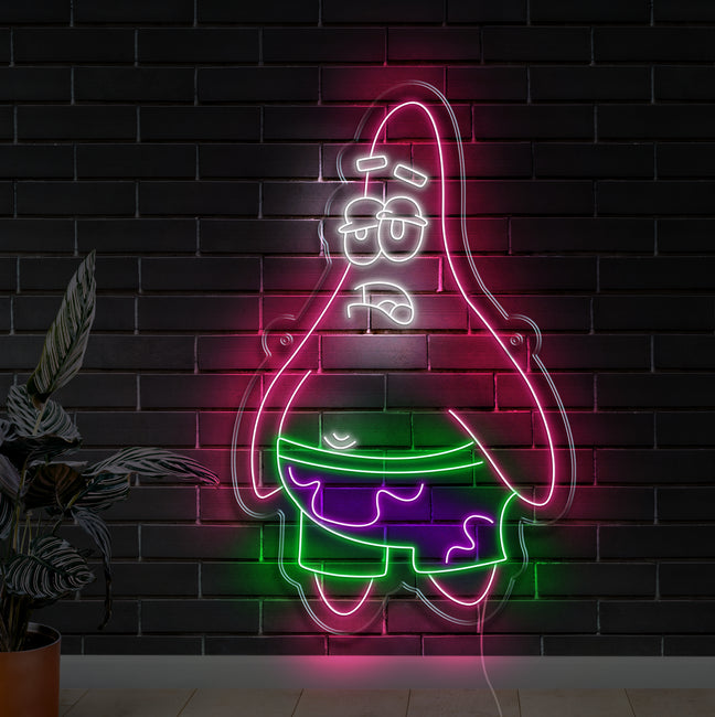 Patrick Star Neon Sign - Gamer Decoration