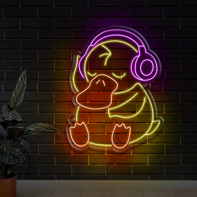 Psyduck Neon Sign - Gamer Decoration