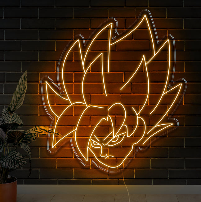 Super Saiyan Neon Sign - Gamer Decoration