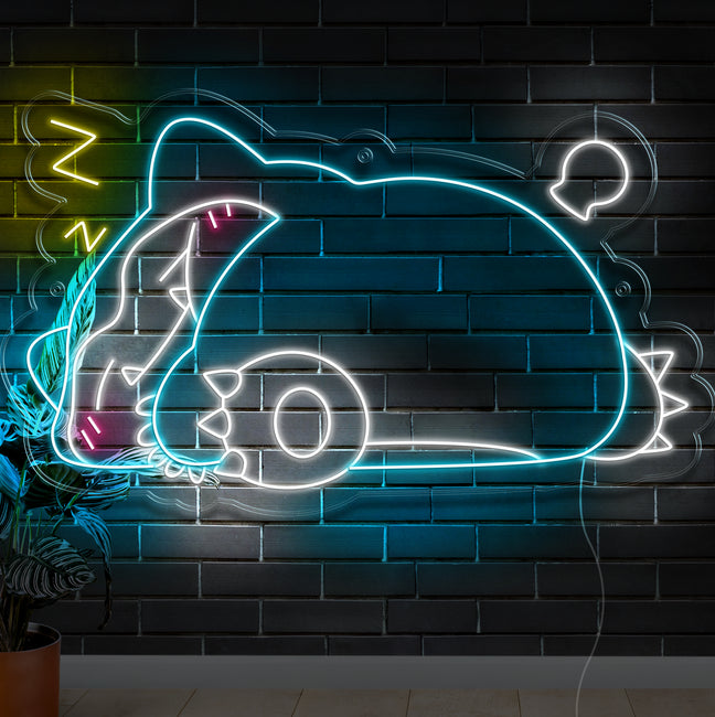 Snorlax Neon Sign - Gamer Decoration