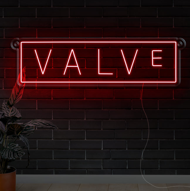 Valve Neon Sign - Gamer Decoration