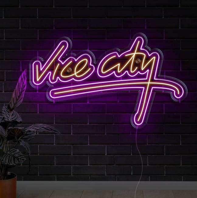 Vice City 2 Neon Sign - Gamer Decoration