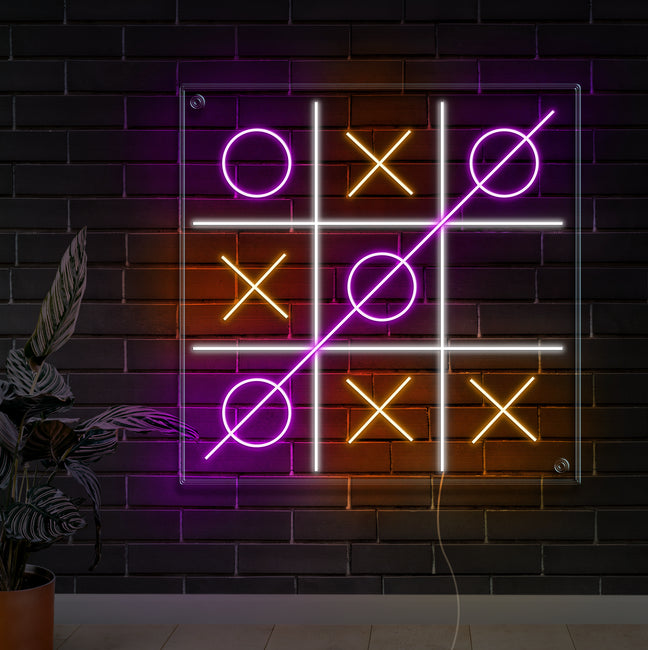 Tic-Tac-Toe Neon Sign - Gamer Decoration