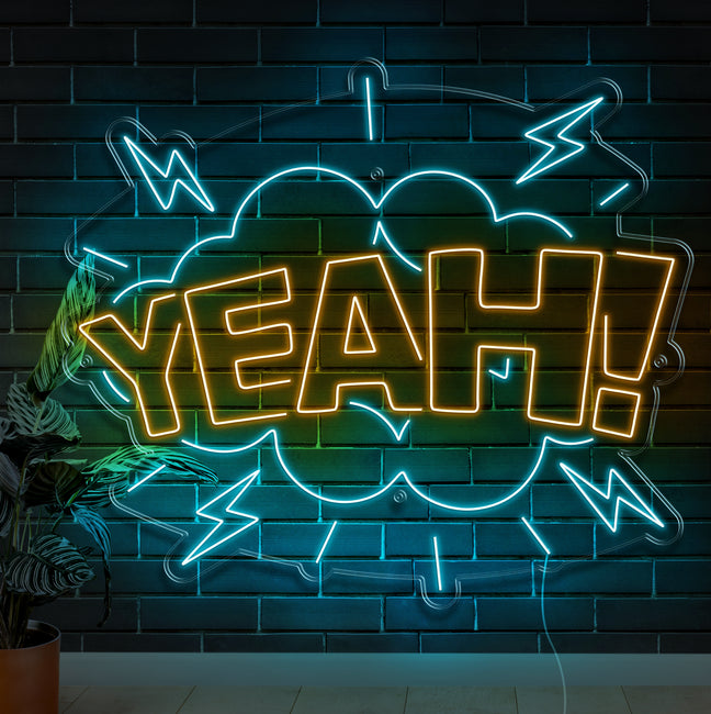 Yeah Neon Sign - Gamer Decoration