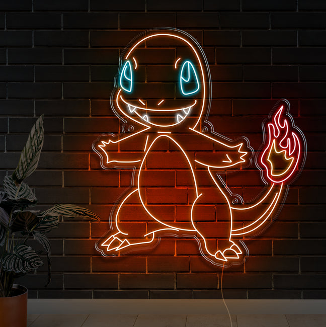 Charmander Neon Sign - Gamer Decoration