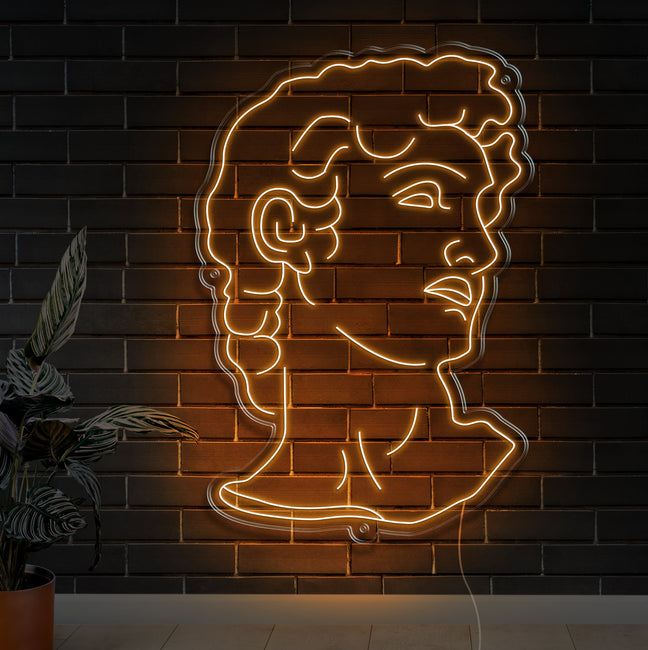 Michelangelo David Neon Sign - Gamer Decoration