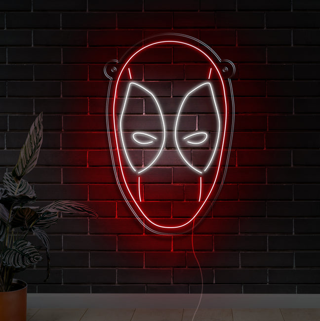 Deadpool Mask Neon Sign - Gamer Decoration