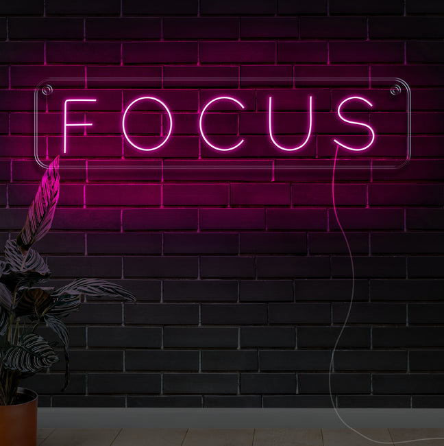 Focus Neon Sign - Gamer Decoration