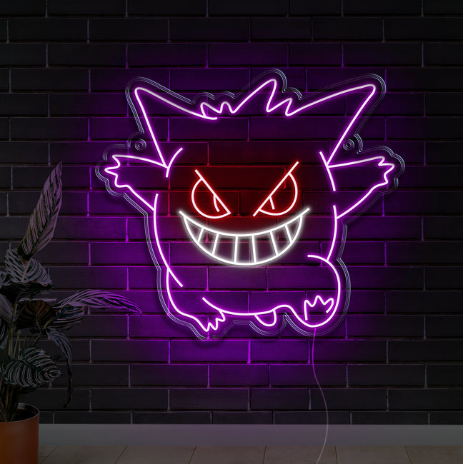 Gengar Neon Sign - Gamer Decoration