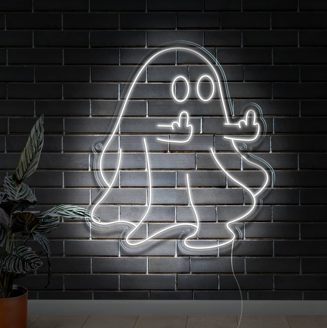 Ghost Neon Sign - Gamer Decoration