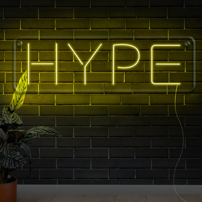 Hype Neon Sign - Gamer Decoration