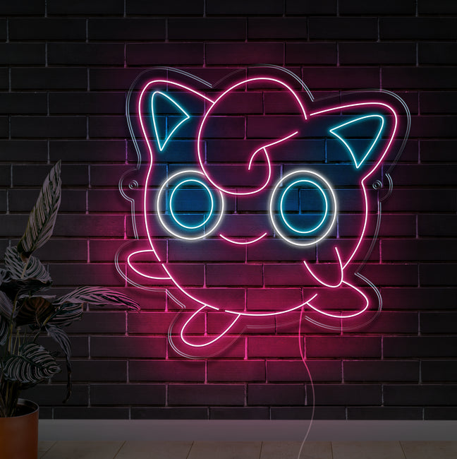 Jigglypuff Neon Sign - Gamer Decoration