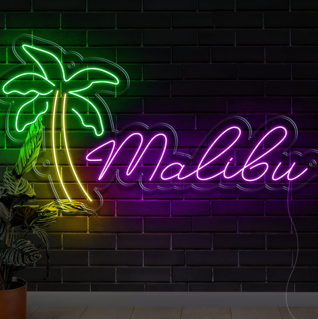 Malibu Neon Sign - Gamer Decoration